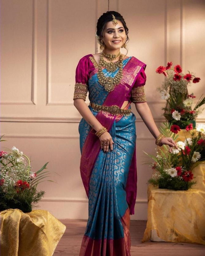 MF 1430 Soft Lichi Silk Designer Sarees Catalog